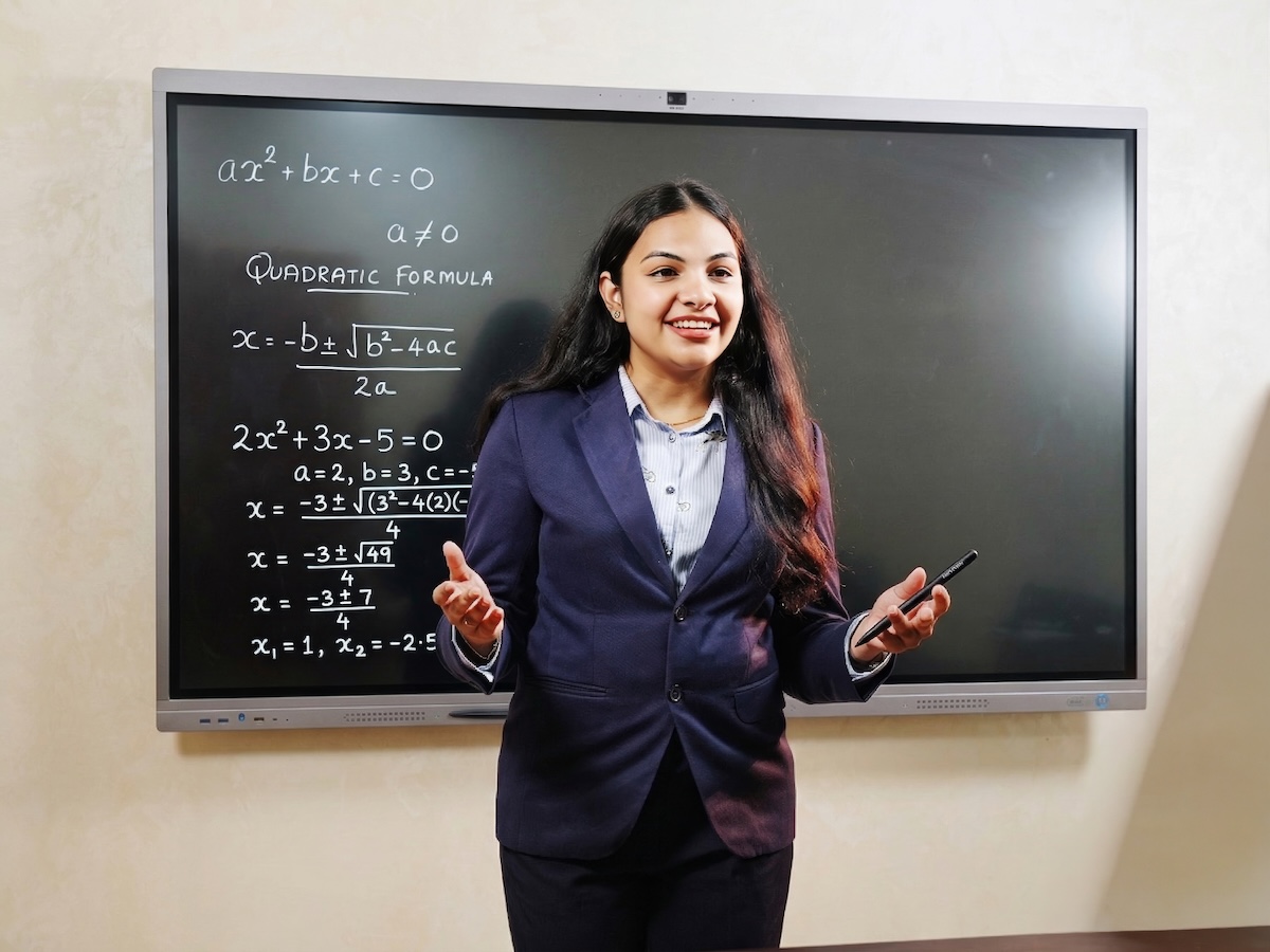 Expert tutor supporting entrance exam preparation